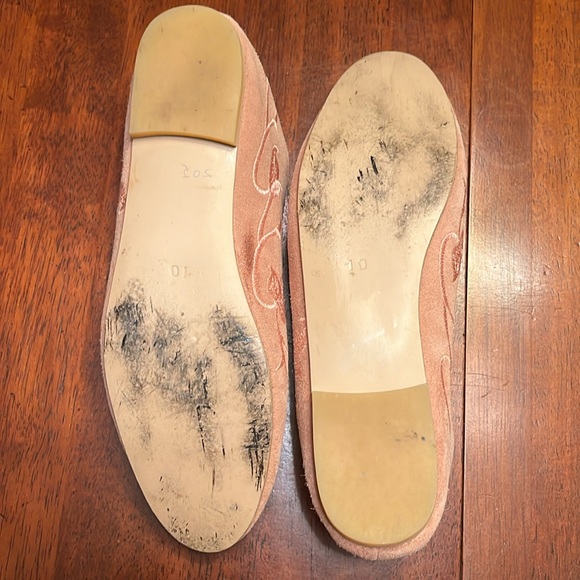 Huma Blanco pink suede embroidered flats size 10 - Picture 7 of 11